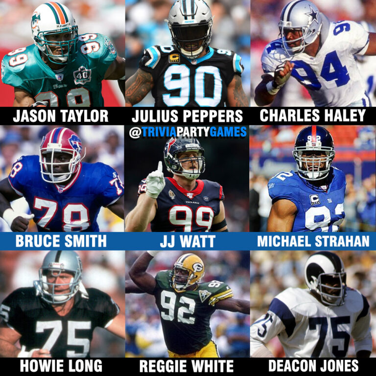 Best Defensive Ends in NFL History Trivia Party Games